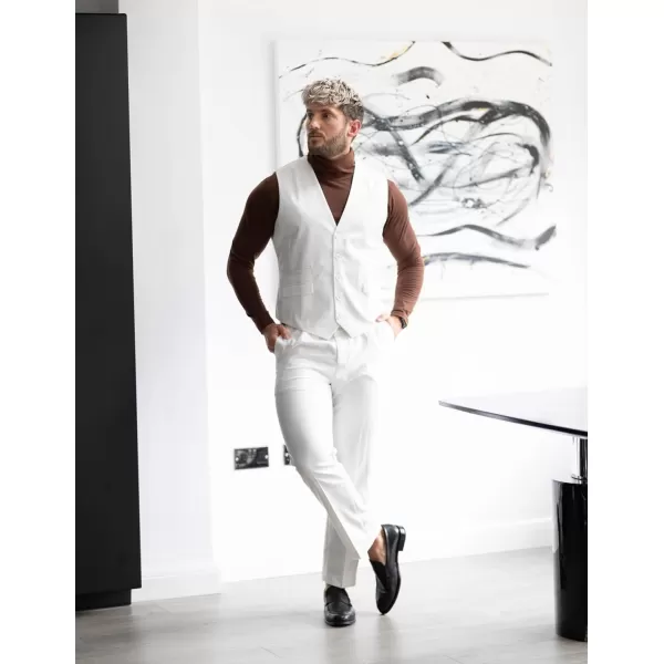 COOFANDY Mens Suit Vest Formal Dress Vest Slim Fit Buesiness Wedding Waistcoat