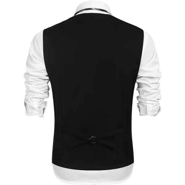 COOFANDY Mens Suit Vest Formal Dress Vest Slim Fit Buesiness Wedding Waistcoat
