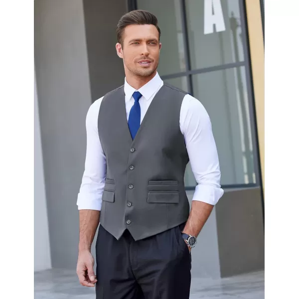 COOFANDY Mens Suit Vest Formal Dress Vest Slim Fit Buesiness Wedding Waistcoat