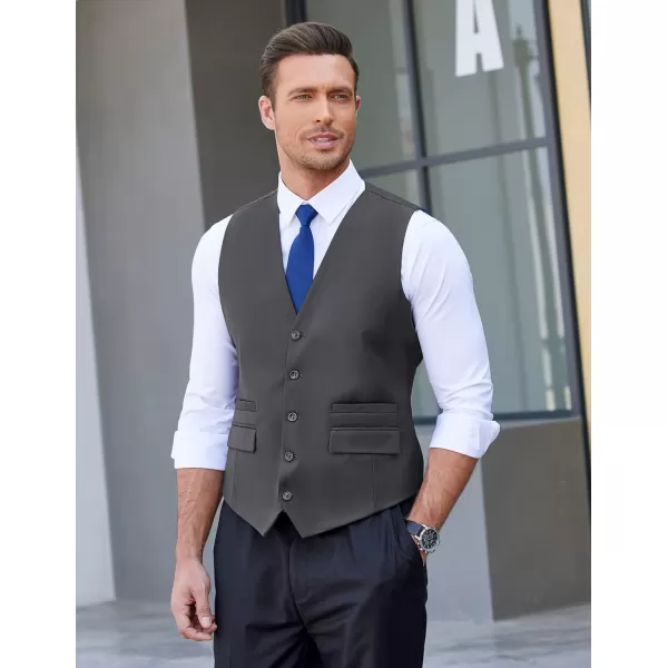 COOFANDY Mens Suit Vest Formal Dress Vest Slim Fit Buesiness Wedding Waistcoat