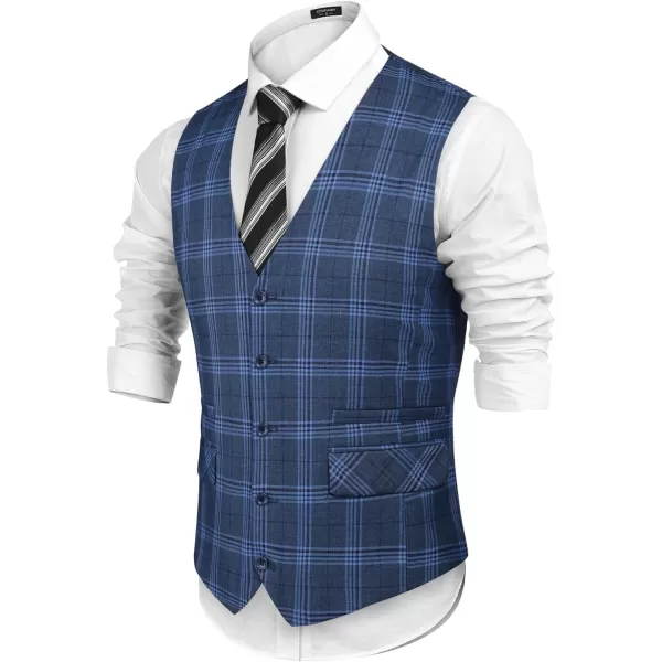 COOFANDY Mens Suit Vest Formal Dress Vest Slim Fit Buesiness Wedding Waistcoat