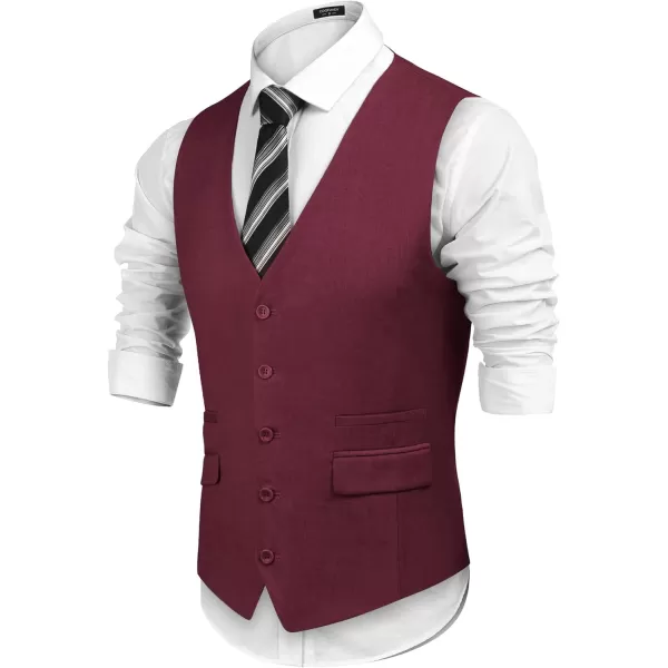 COOFANDY Mens Suit Vest Formal Dress Vest Slim Fit Buesiness Wedding Waistcoat