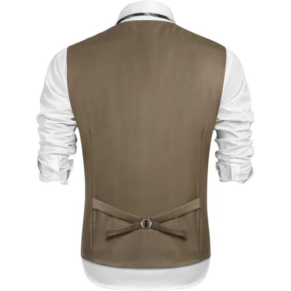 COOFANDY Mens Suit Vest Formal Dress Vest Slim Fit Buesiness Wedding Waistcoat