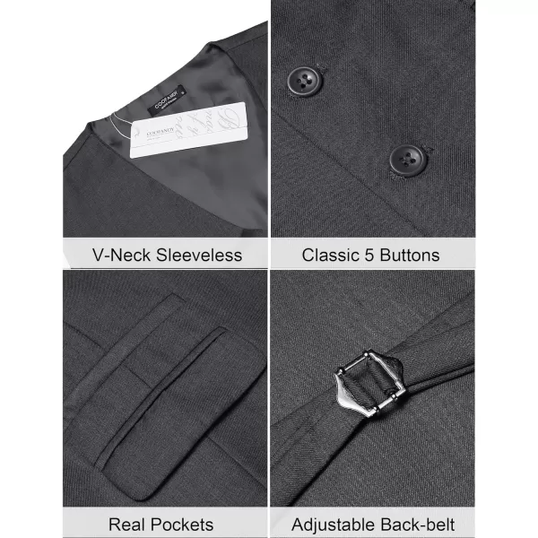 COOFANDY Mens Suit Vest Formal Dress Vest Slim Fit Buesiness Wedding Waistcoat