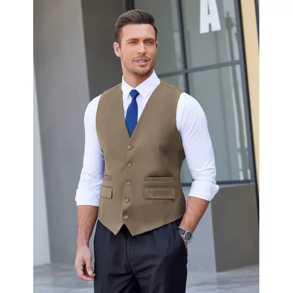 COOFANDY Mens Suit Vest Formal Dress Vest Slim Fit Buesiness Wedding Waistcoat