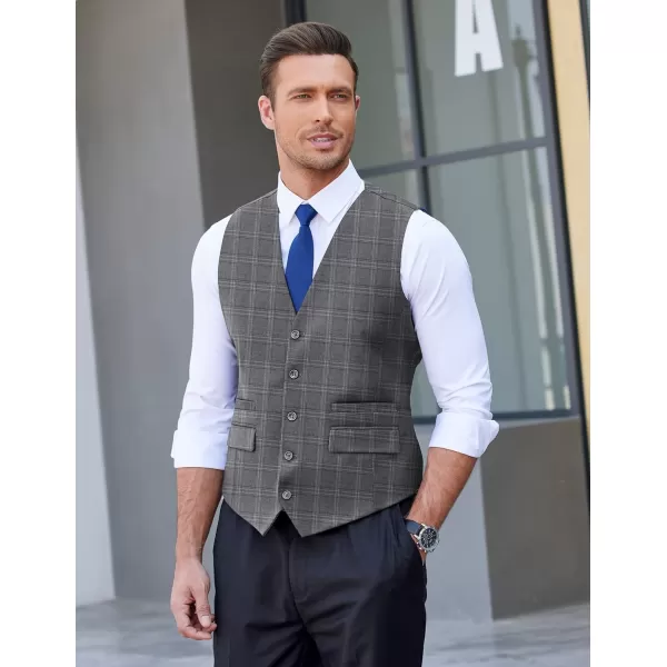 COOFANDY Mens Suit Vest Formal Dress Vest Slim Fit Buesiness Wedding Waistcoat