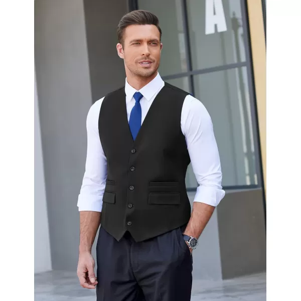 COOFANDY Mens Suit Vest Formal Dress Vest Slim Fit Buesiness Wedding Waistcoat