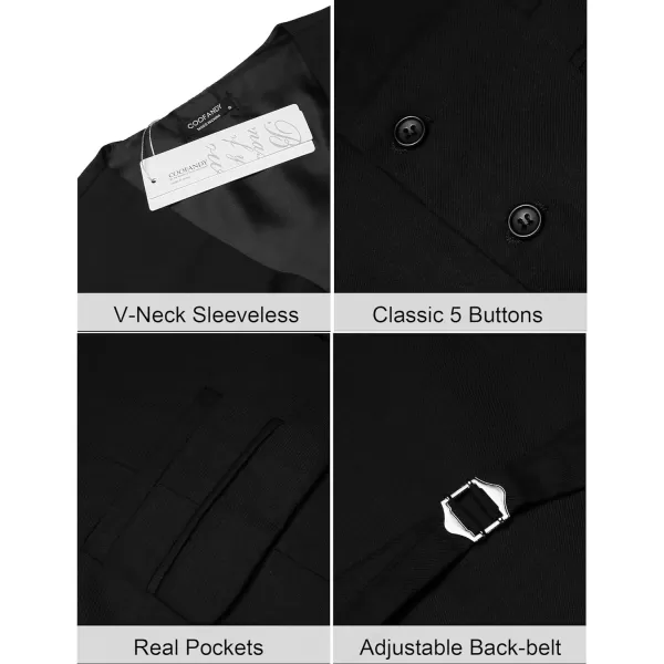 COOFANDY Mens Suit Vest Formal Dress Vest Slim Fit Buesiness Wedding Waistcoat