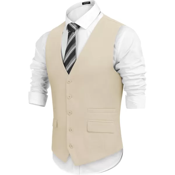 COOFANDY Mens Suit Vest Formal Dress Vest Slim Fit Buesiness Wedding Waistcoat