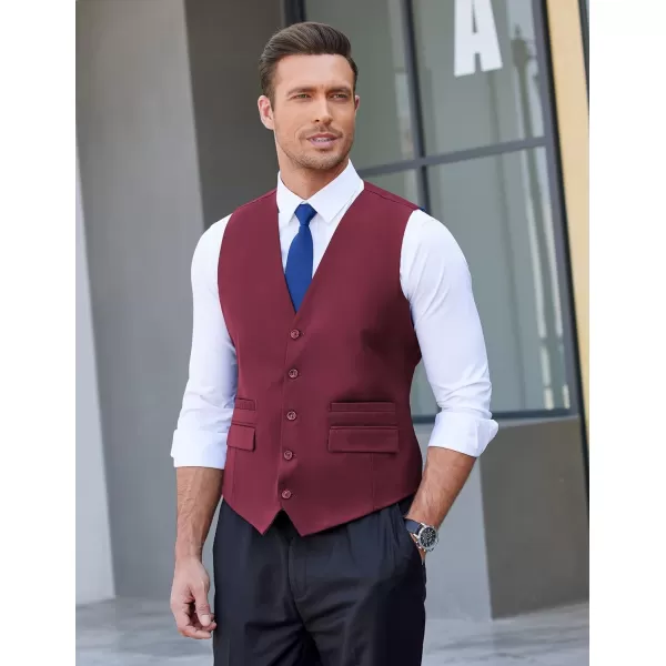 COOFANDY Mens Suit Vest Formal Dress Vest Slim Fit Buesiness Wedding Waistcoat