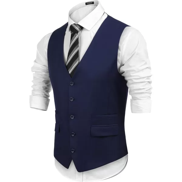 COOFANDY Mens Suit Vest Formal Dress Vest Slim Fit Buesiness Wedding Waistcoat