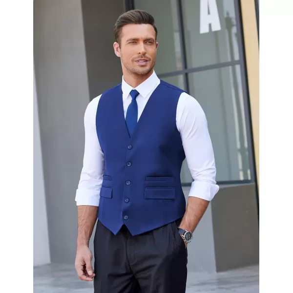 COOFANDY Mens Suit Vest Formal Dress Vest Slim Fit Buesiness Wedding Waistcoat