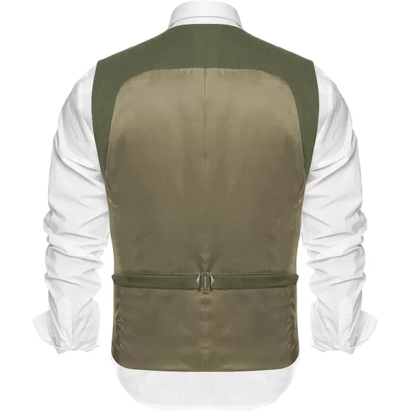 COOFANDY Men's Suit Vest Slim Fit Double Breasted Dress Vest Casual Business Formal Waistcoat