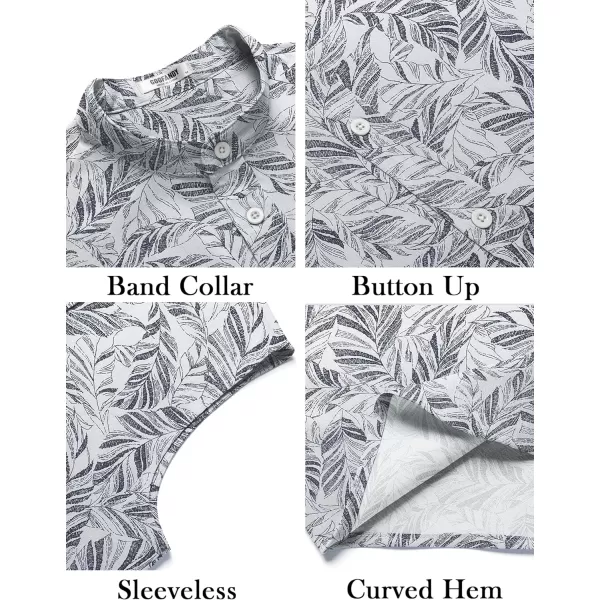 COOFANDY Men's Summer Beach Tank Tops Sleeveless Button Up Shirt Casual Textured Tank Shirts