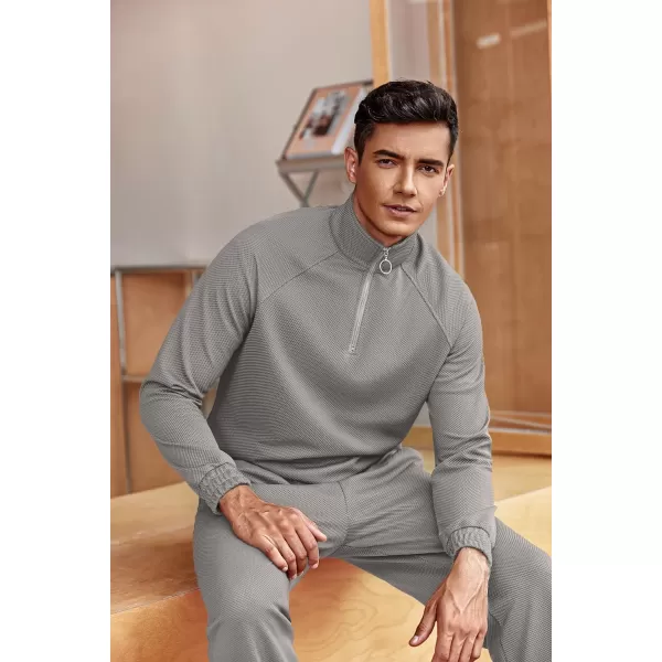 COOFANDY Men's Tracksuit 2 Piece Relaxed Fit Half-zip Sweatsuits Athletic Running Jogging Suit Sets
