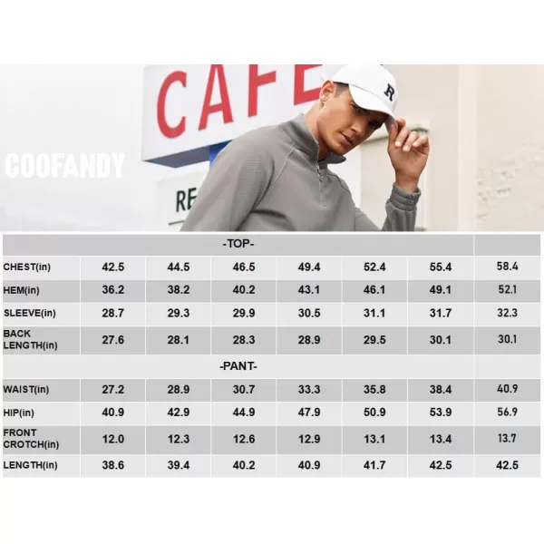 COOFANDY Men's Tracksuit 2 Piece Relaxed Fit Half-zip Sweatsuits Athletic Running Jogging Suit Sets