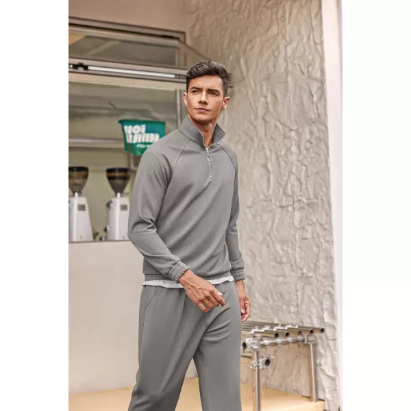 COOFANDY Men's Tracksuit 2 Piece Relaxed Fit Half-zip Sweatsuits Athletic Running Jogging Suit Sets