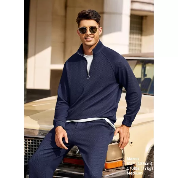 COOFANDY Men's Tracksuit 2 Piece Relaxed Fit Half-zip Sweatsuits Athletic Running Jogging Suit Sets