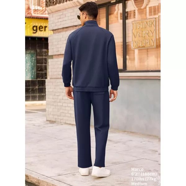 COOFANDY Men's Tracksuit 2 Piece Relaxed Fit Half-zip Sweatsuits Athletic Running Jogging Suit Sets