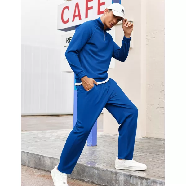 COOFANDY Men's Tracksuit 2 Piece Relaxed Fit Half-zip Sweatsuits Athletic Running Jogging Suit Sets