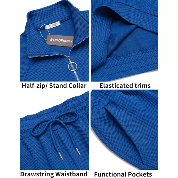 COOFANDY Men's Tracksuit 2 Piece Relaxed Fit Half-zip Sweatsuits Athletic Running Jogging Suit Sets