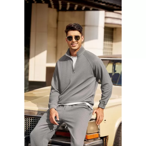 COOFANDY Men's Tracksuit 2 Piece Relaxed Fit Half-zip Sweatsuits Athletic Running Jogging Suit Sets