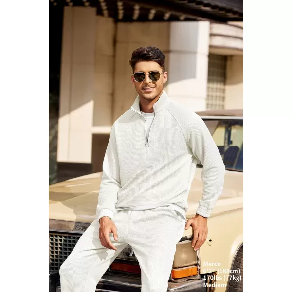 COOFANDY Men's Tracksuit 2 Piece Relaxed Fit Half-zip Sweatsuits Athletic Running Jogging Suit Sets
