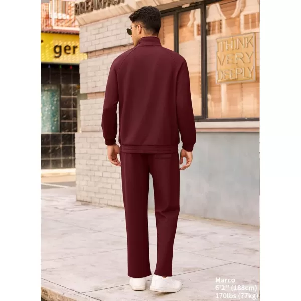 COOFANDY Men's Tracksuit 2 Piece Relaxed Fit Half-zip Sweatsuits Athletic Running Jogging Suit Sets
