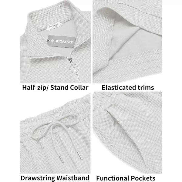 COOFANDY Men's Tracksuit 2 Piece Relaxed Fit Half-zip Sweatsuits Athletic Running Jogging Suit Sets