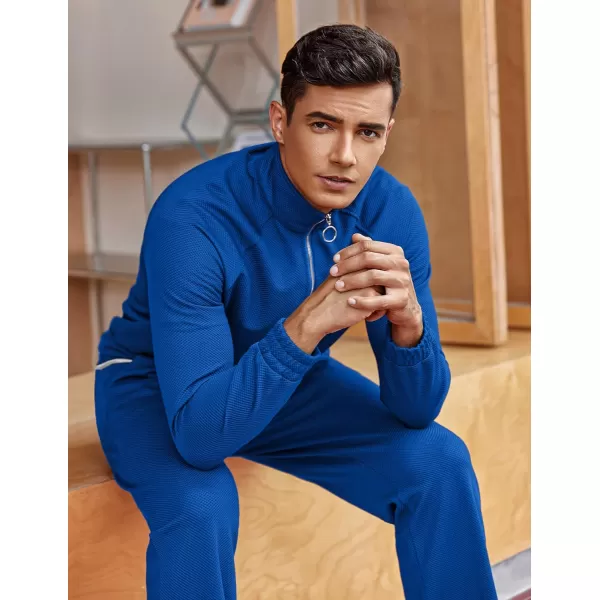 COOFANDY Men's Tracksuit 2 Piece Relaxed Fit Half-zip Sweatsuits Athletic Running Jogging Suit Sets