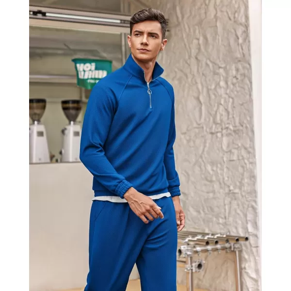 COOFANDY Men's Tracksuit 2 Piece Relaxed Fit Half-zip Sweatsuits Athletic Running Jogging Suit Sets
