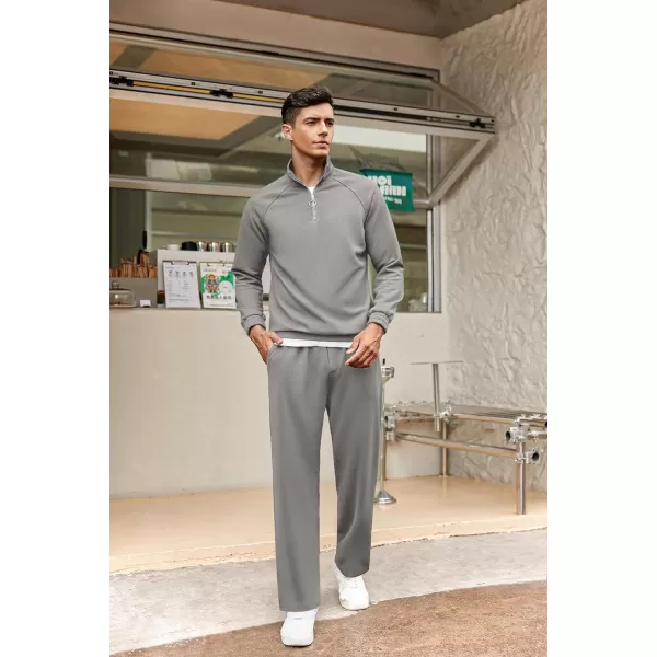 COOFANDY Men's Tracksuit 2 Piece Relaxed Fit Half-zip Sweatsuits Athletic Running Jogging Suit Sets