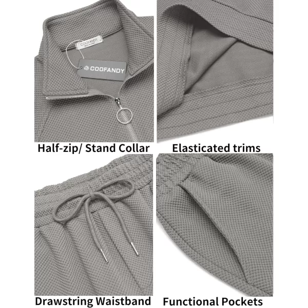 COOFANDY Men's Tracksuit 2 Piece Relaxed Fit Half-zip Sweatsuits Athletic Running Jogging Suit Sets