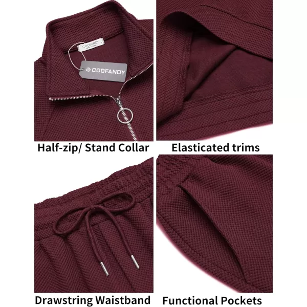 COOFANDY Men's Tracksuit 2 Piece Relaxed Fit Half-zip Sweatsuits Athletic Running Jogging Suit Sets