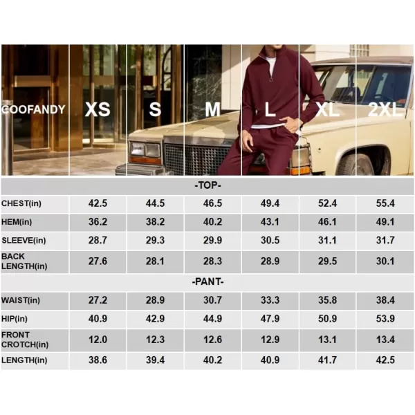 COOFANDY Men's Tracksuit 2 Piece Relaxed Fit Half-zip Sweatsuits Athletic Running Jogging Suit Sets