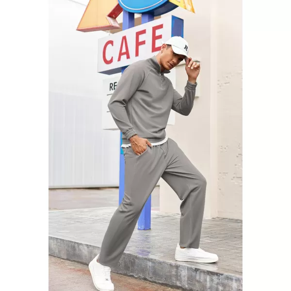 COOFANDY Men's Tracksuit 2 Piece Relaxed Fit Half-zip Sweatsuits Athletic Running Jogging Suit Sets