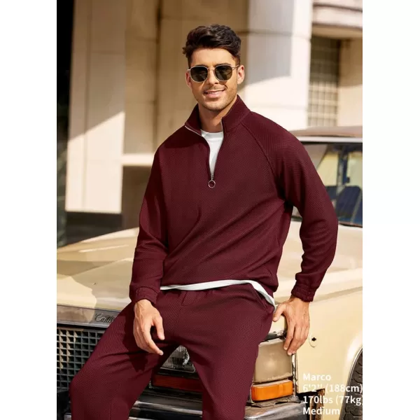 COOFANDY Men's Tracksuit 2 Piece Relaxed Fit Half-zip Sweatsuits Athletic Running Jogging Suit Sets