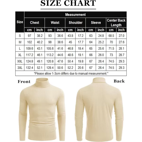 COOFANDY Men's Turtleneck Sweater