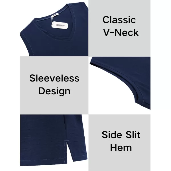 COOFANDY Men's V Neck Summer Beach Tank Top Sleeveless Casual Tank Shirts Hippie Tops