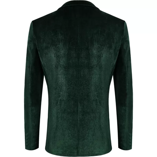 COOFANDY Men's Velvet Blazer Notched Lapel Velour Suit Jacket One Button Tuxedo Jackets for Wedding Prom Party Dinner