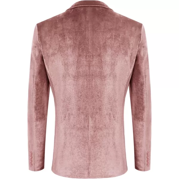 COOFANDY Men's Velvet Blazer Notched Lapel Velour Suit Jacket One Button Tuxedo Jackets for Wedding Prom Party Dinner