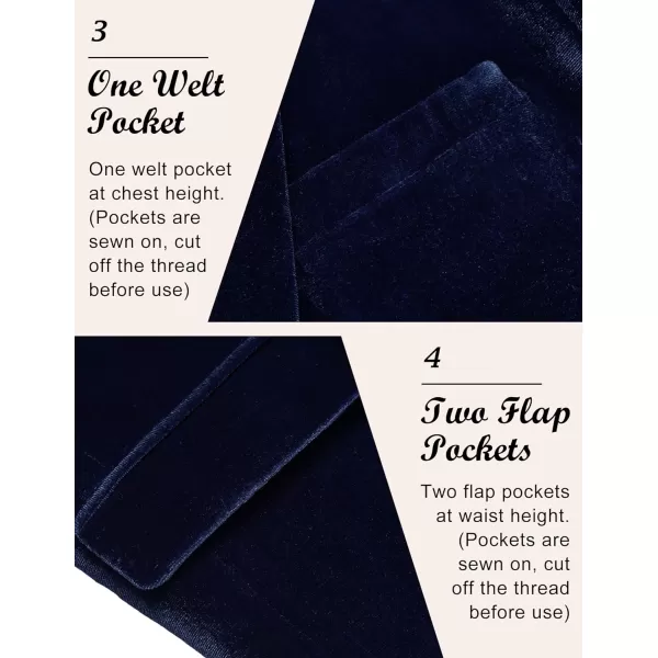COOFANDY Men's Velvet Blazer Notched Lapel Velour Suit Jacket One Button Tuxedo Jackets for Wedding Prom Party Dinner