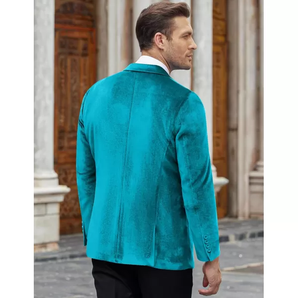 COOFANDY Men's Velvet Blazer Notched Lapel Velour Suit Jacket One Button Tuxedo Jackets for Wedding Prom Party Dinner