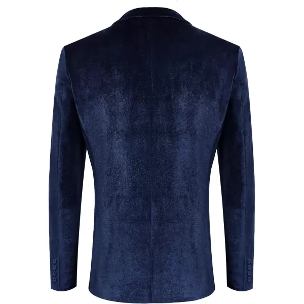 COOFANDY Men's Velvet Blazer Notched Lapel Velour Suit Jacket One Button Tuxedo Jackets for Wedding Prom Party Dinner