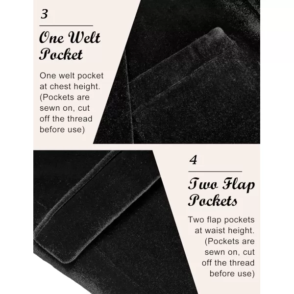 COOFANDY Men's Velvet Blazer Notched Lapel Velour Suit Jacket One Button Tuxedo Jackets for Wedding Prom Party Dinner