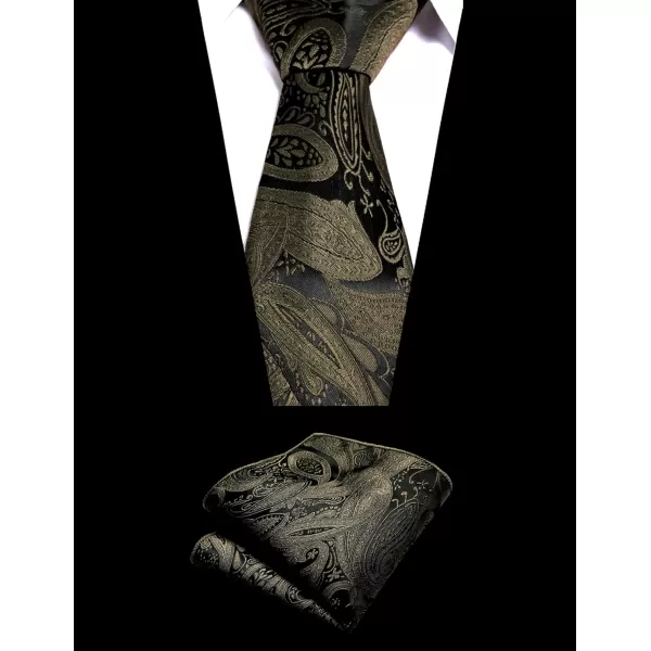 COOFANDY Men's Vest Tie Set 3PC Paisley Floral Jacquard Waistcoat and Necktie Pocket Square Vests for Suit Tuxedo Wedding