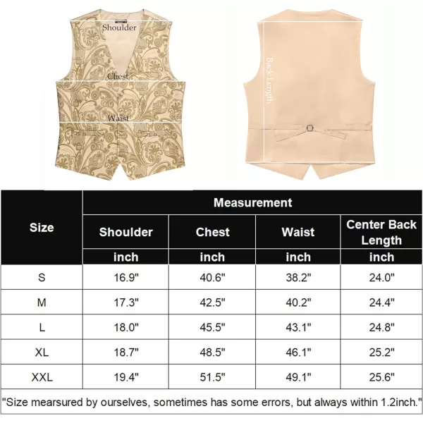 COOFANDY Men's Vest Tie Set 3PC Paisley Floral Jacquard Waistcoat and Necktie Pocket Square Vests for Suit Tuxedo Wedding