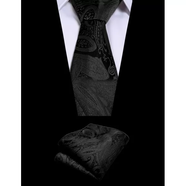 COOFANDY Men's Vest Tie Set 3PC Paisley Floral Jacquard Waistcoat and Necktie Pocket Square Vests for Suit Tuxedo Wedding