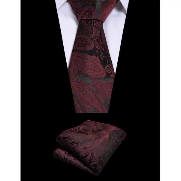 COOFANDY Men's Vest Tie Set 3PC Paisley Floral Jacquard Waistcoat and Necktie Pocket Square Vests for Suit Tuxedo Wedding
