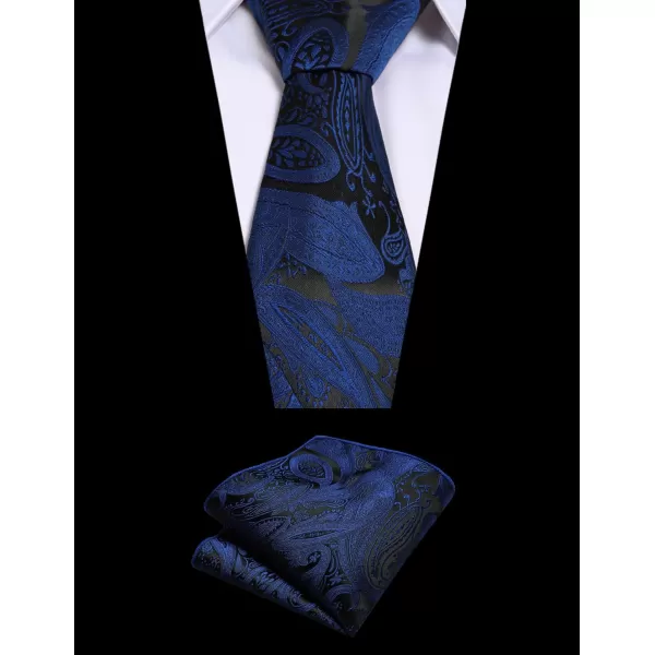 COOFANDY Men's Vest Tie Set 3PC Paisley Floral Jacquard Waistcoat and Necktie Pocket Square Vests for Suit Tuxedo Wedding